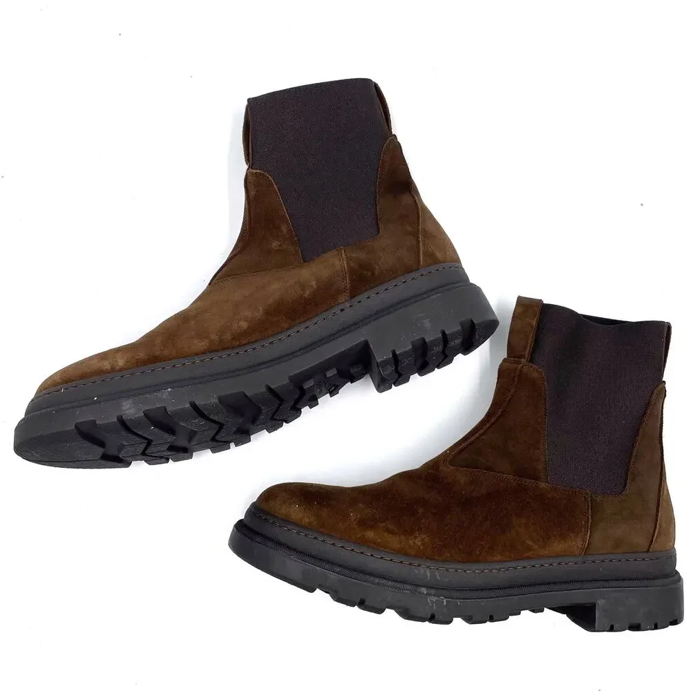 To Boot New‎ York Hemingway Boots Otter Brown Suede Leather Ankle Sz 12 Men's
